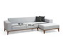 Atelier Del Sofa Montana Corner Right (L3+Chl) Sofá Cama Esquinero Gris Claro 288 x 160 cm